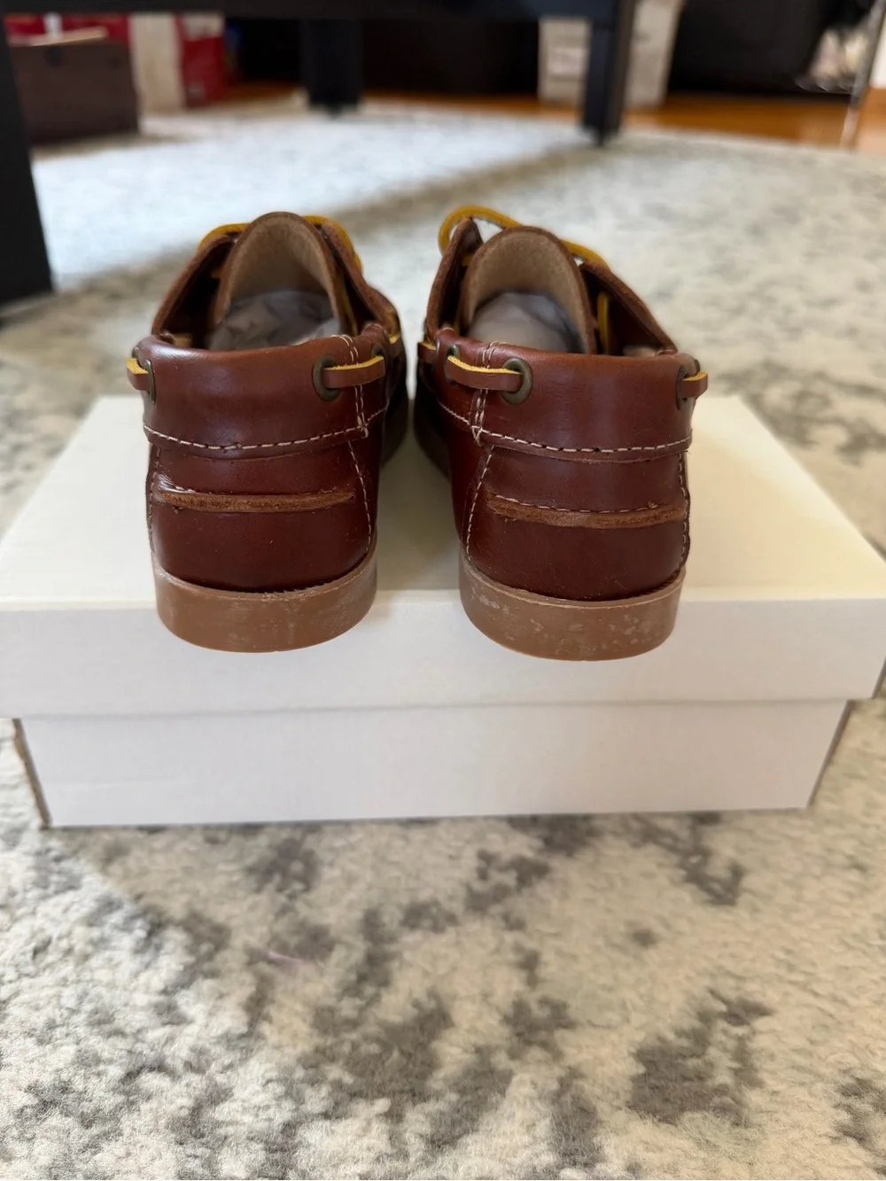 Kids Brown Leather Boat Shoes - Classic Lace-Up handmade in Spain EU 27